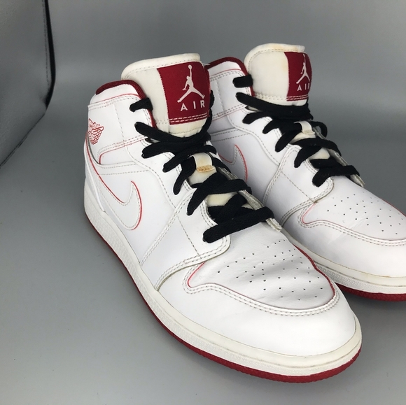Jordan Shoes - 5.5Y/7Women's Air Jordan 1 Retro Mid GS 'White Gym